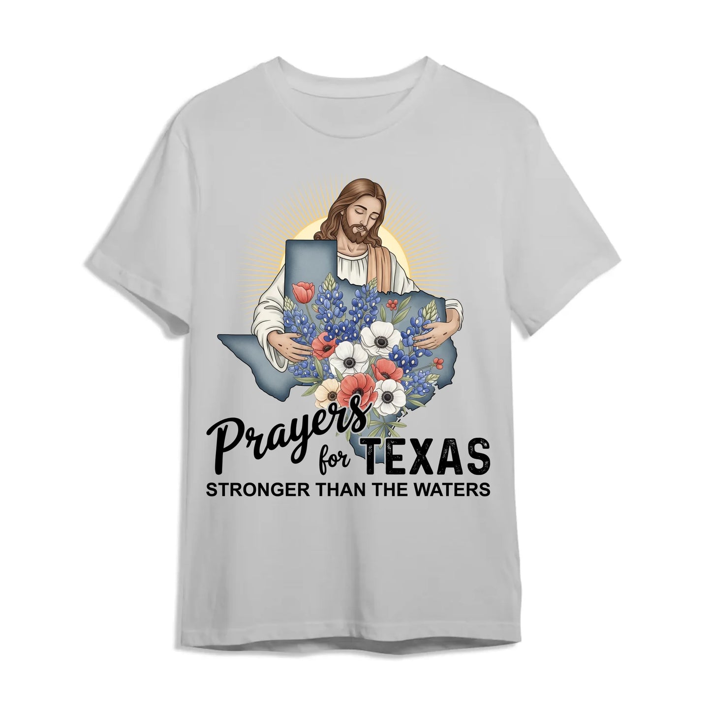 Stronger Than The Waters - Pray For Texas T-Shirt - Custom Choo