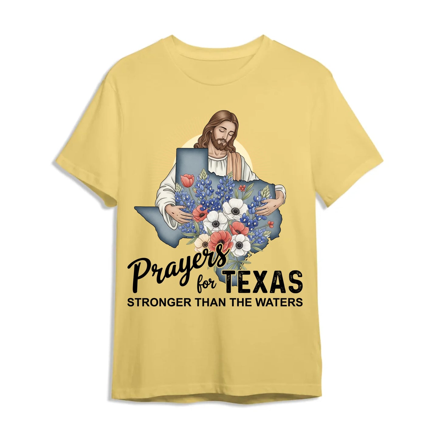 Stronger Than The Waters - Pray For Texas T-Shirt - Custom Choo