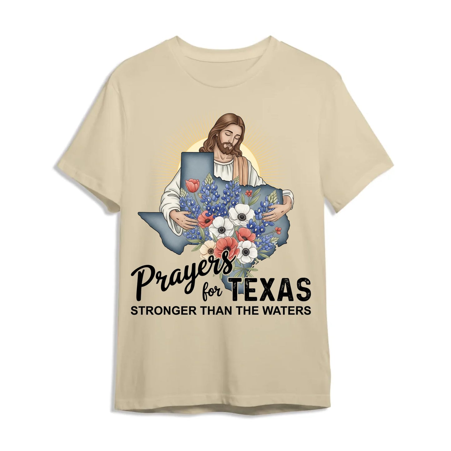 Stronger Than The Waters - Pray For Texas T-Shirt - Custom Choo