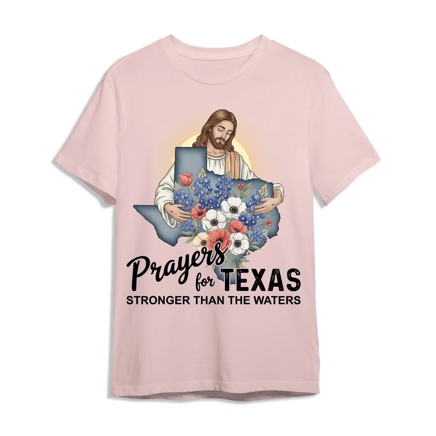 Stronger Than The Waters - Pray For Texas T-Shirt - Custom Choo