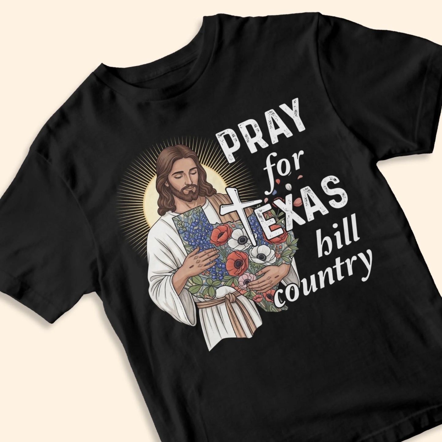 God Bless Texas Stay Safe and Strong - Pray for Texas T-Shirt - Custom Choo