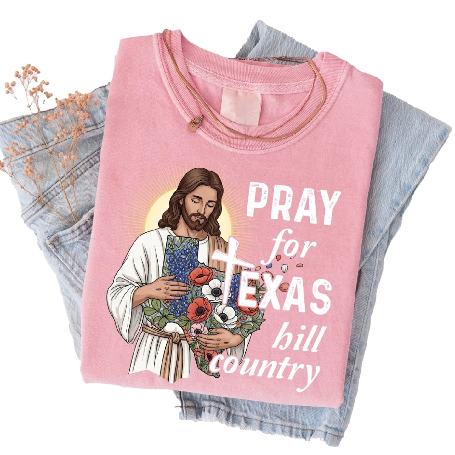 God Bless Texas Stay Safe and Strong - Pray for Texas T-Shirt - Custom Choo