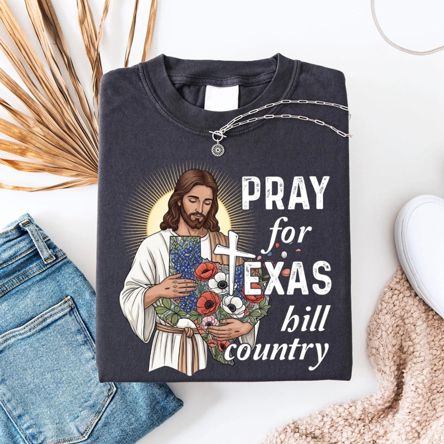 God Bless Texas Stay Safe and Strong - Pray for Texas T-Shirt - Custom Choo