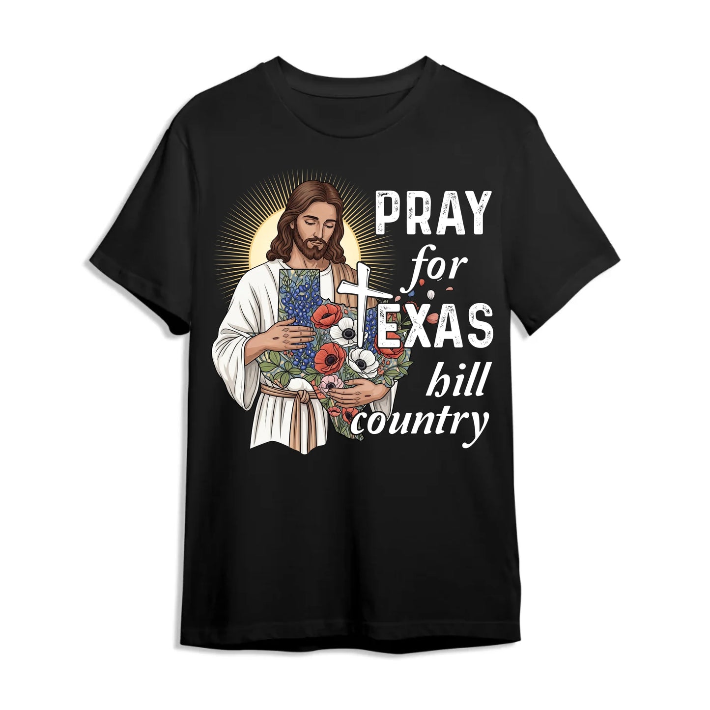 God Bless Texas Stay Safe and Strong - Pray for Texas T-Shirt - Custom Choo