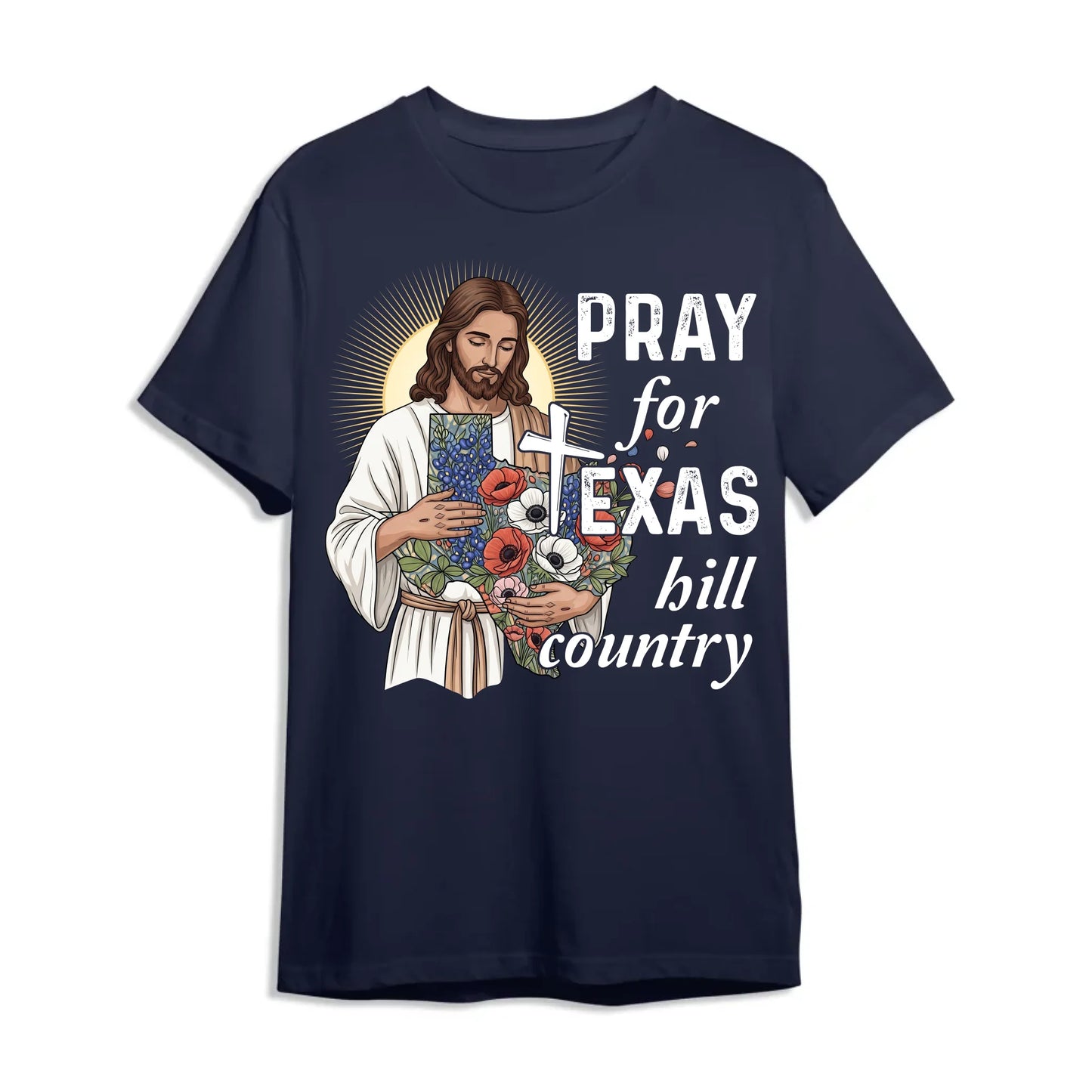 God Bless Texas Stay Safe and Strong - Pray for Texas T-Shirt - Custom Choo