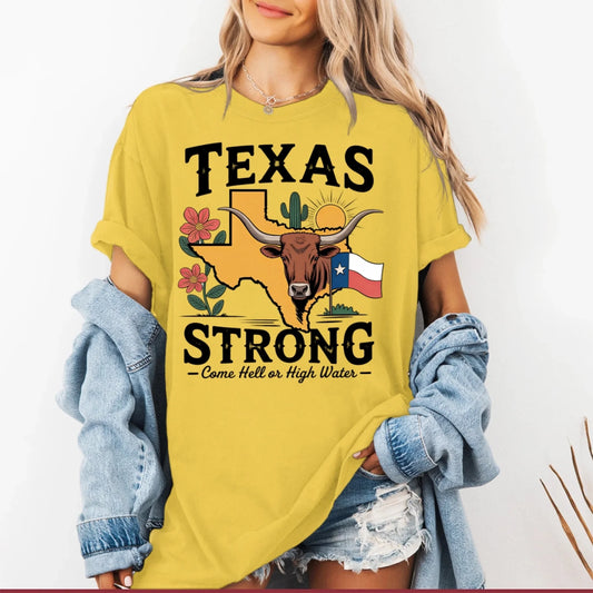 Texas Strong – Faith Over the Storm T-Shirt, Custom Choo