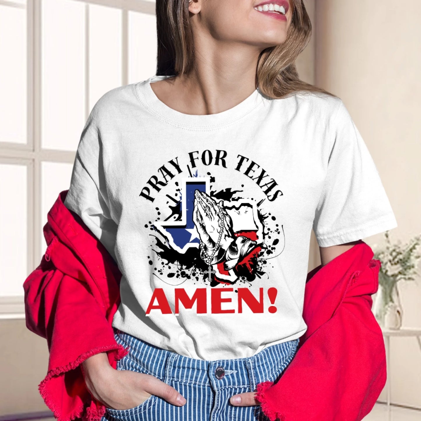 PRAY FOR TEXAS - AMEN, PRAY FOR TEXAS T-SHIRT - Custom Choo