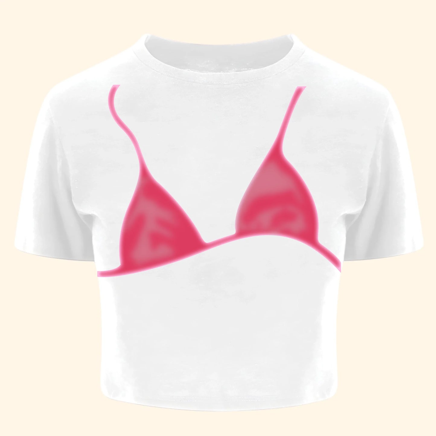 Custom Name Baby Tee – Y2K Vibes with Bra Illusion Print - Custom Choo