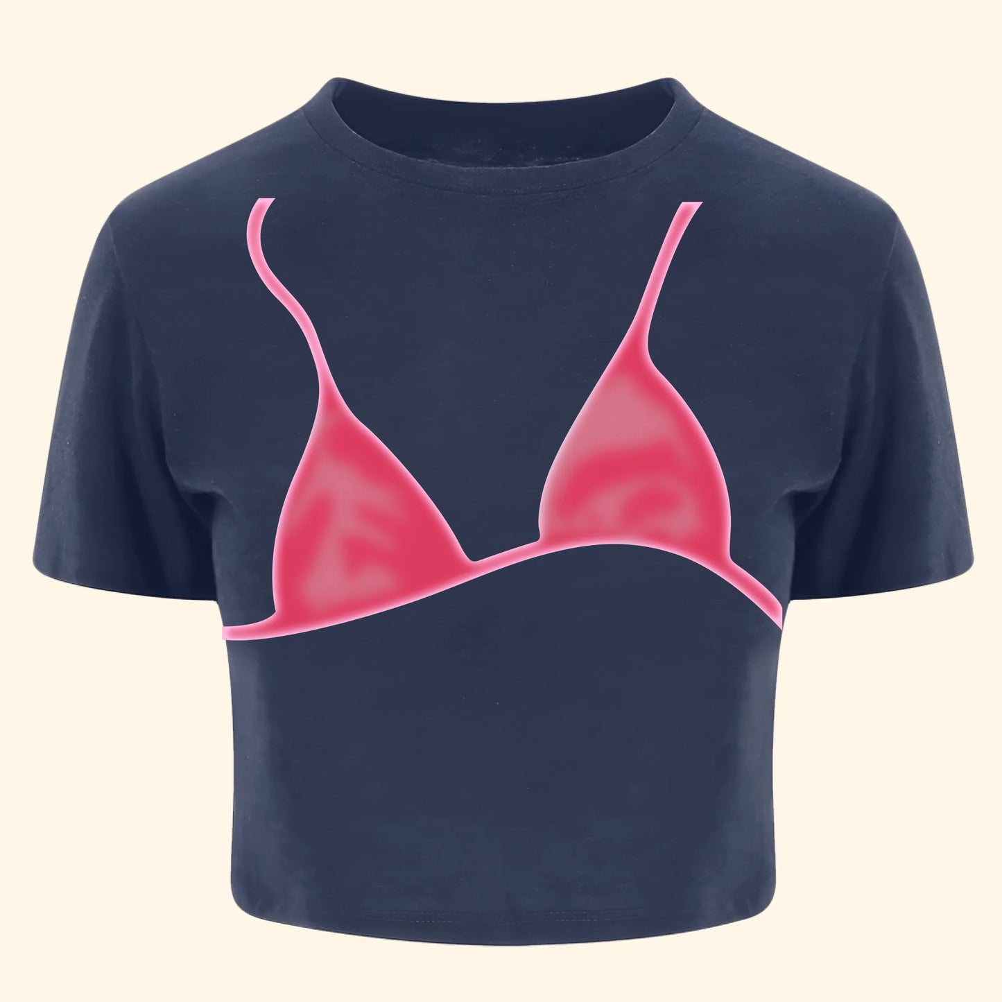Custom Name Baby Tee – Y2K Vibes with Bra Illusion Print - Custom Choo