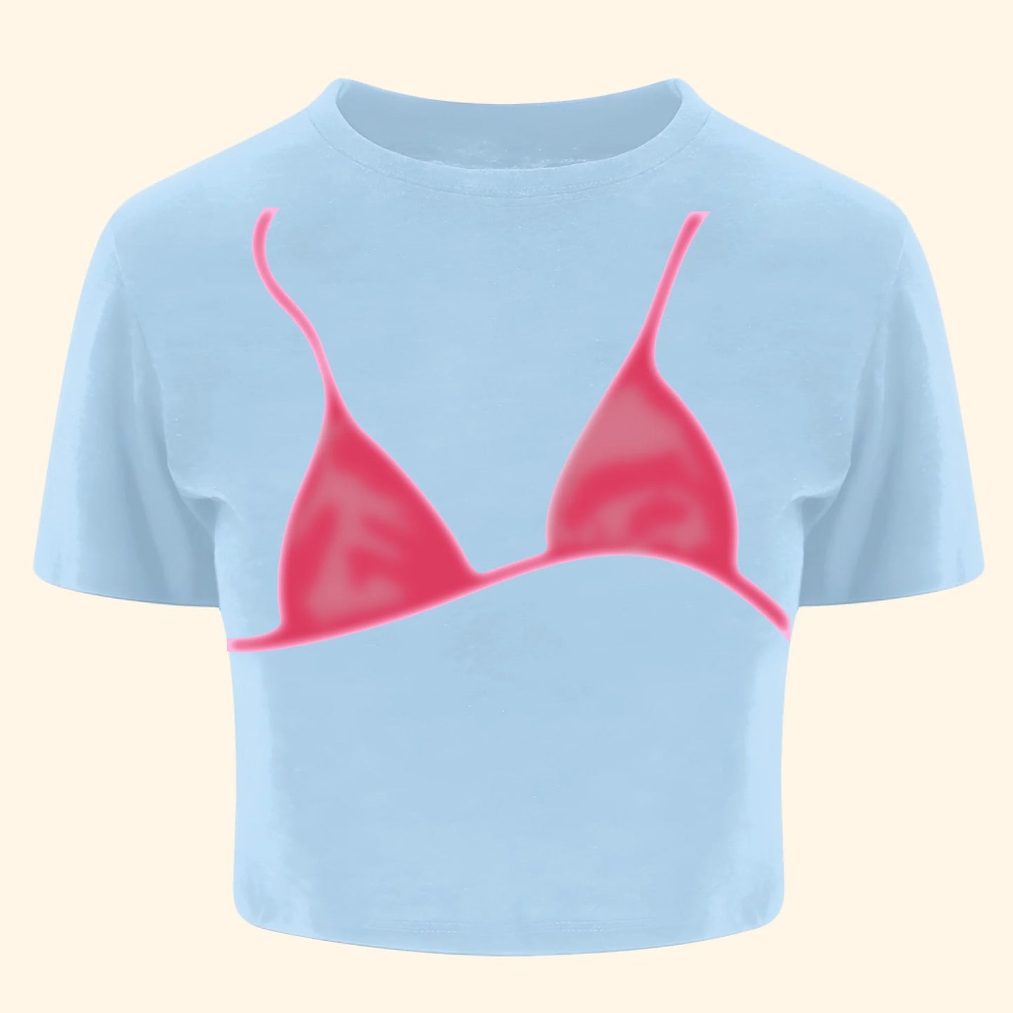 Custom Name Baby Tee – Y2K Vibes with Bra Illusion Print - Custom Choo
