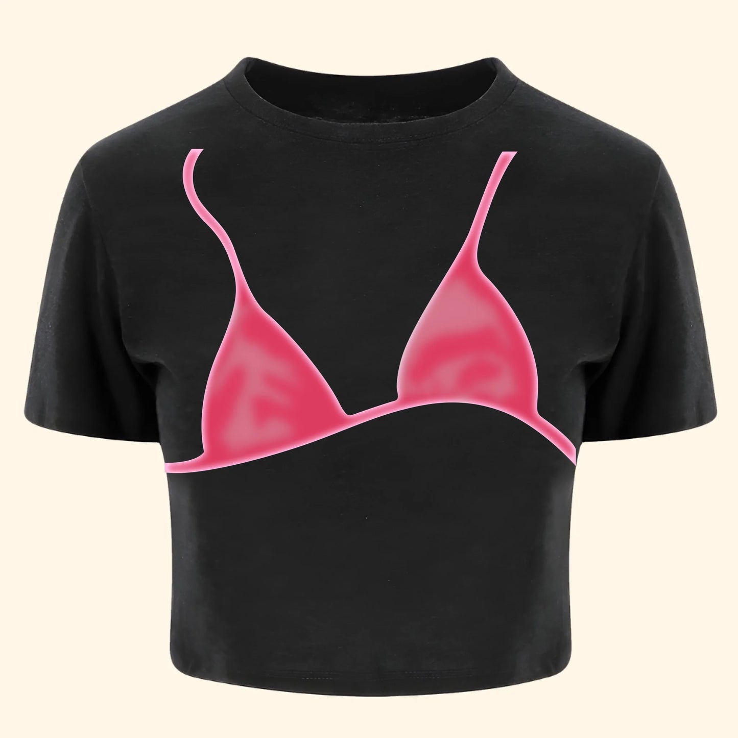 Custom Name Baby Tee – Y2K Vibes with Bra Illusion Print - Custom Choo