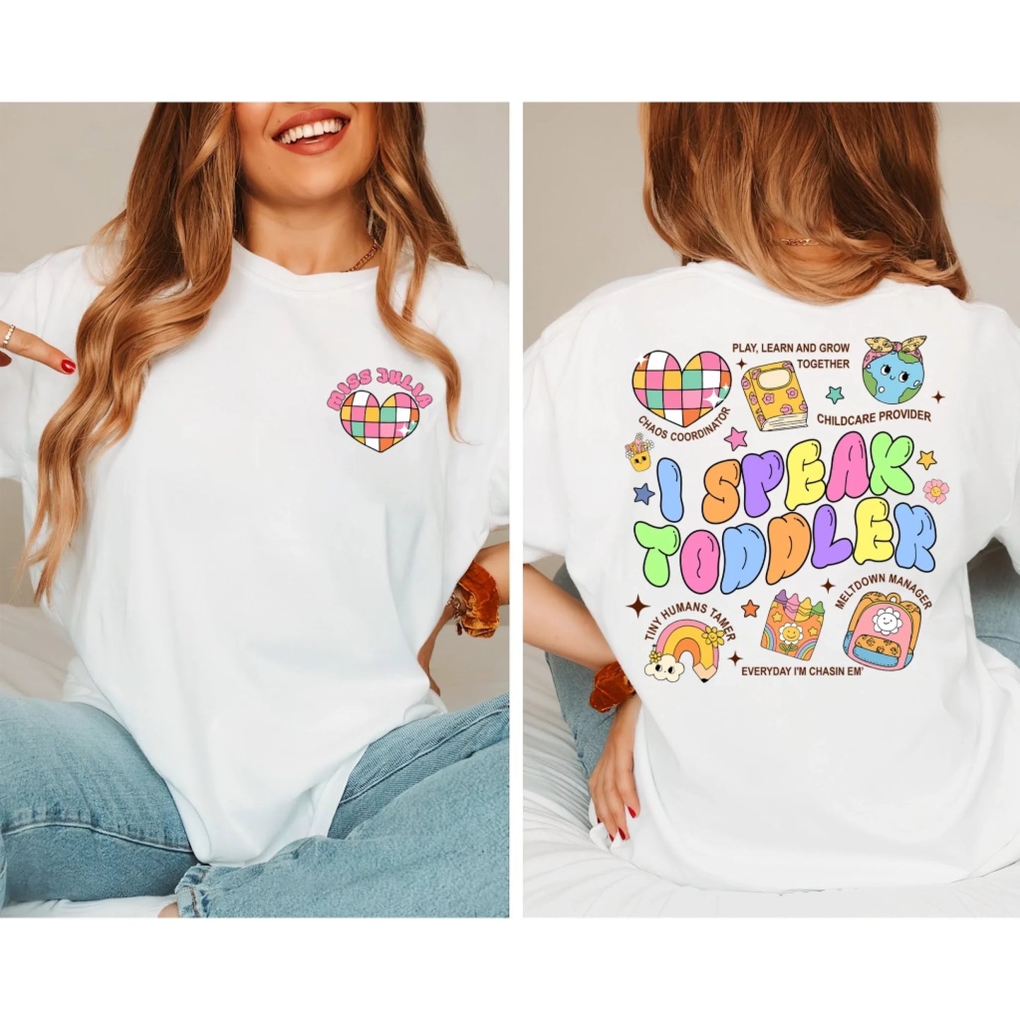 Custom Teacher's Name - I Speak Toddler, Custom Choo