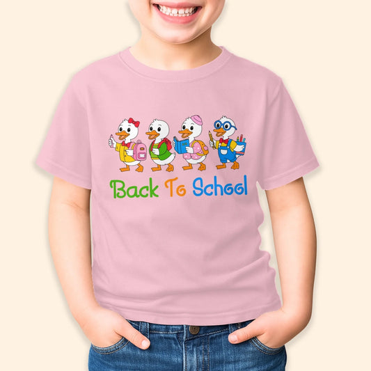 Back to School Baby Duck T-Shirt – Cute Tee for Kids, Custom Choo