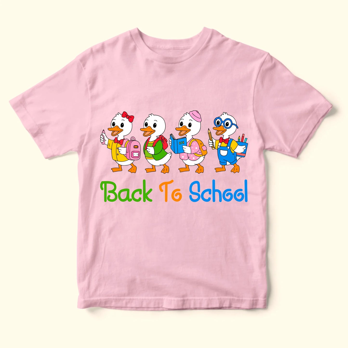 Back to School Baby Duck T-Shirt – Cute Tee for Kids - Custom Choo