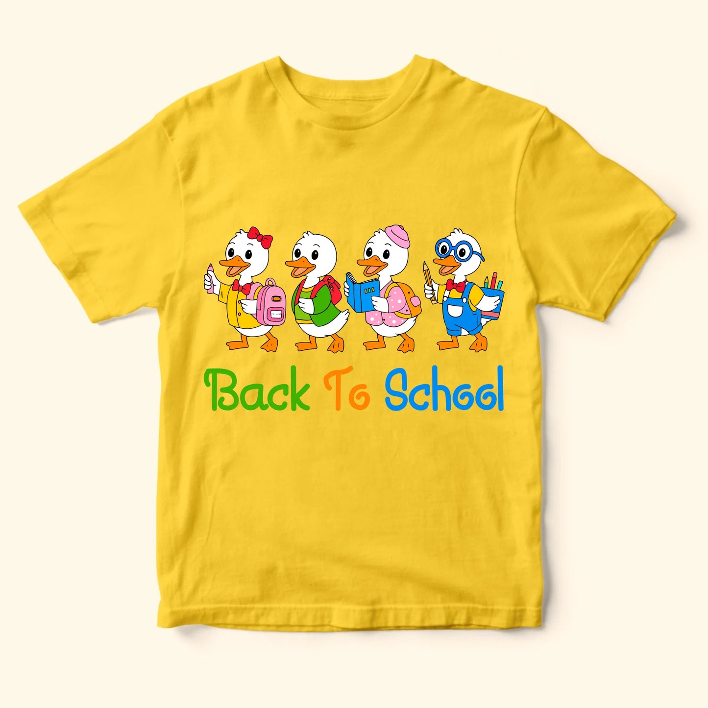 Back to School Baby Duck T-Shirt – Cute Tee for Kids - Custom Choo