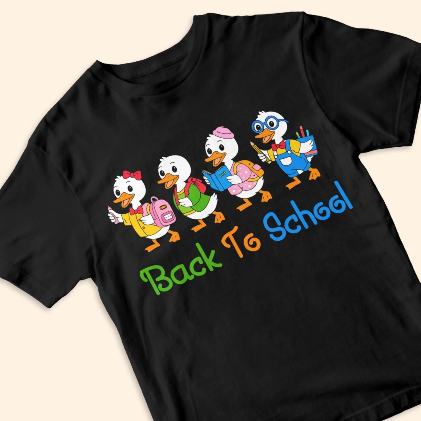 Back to School Baby Duck T-Shirt – Cute Tee for Kids - Custom Choo