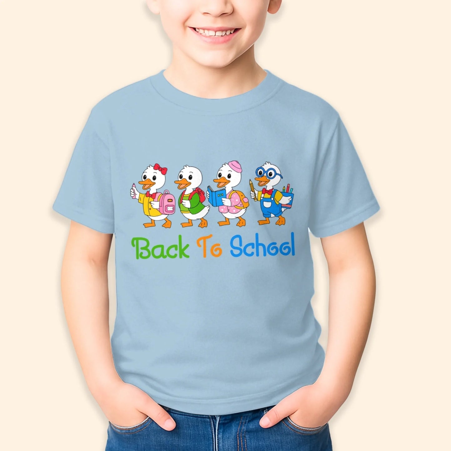 Back to School Baby Duck T-Shirt – Cute Tee for Kids - Custom Choo