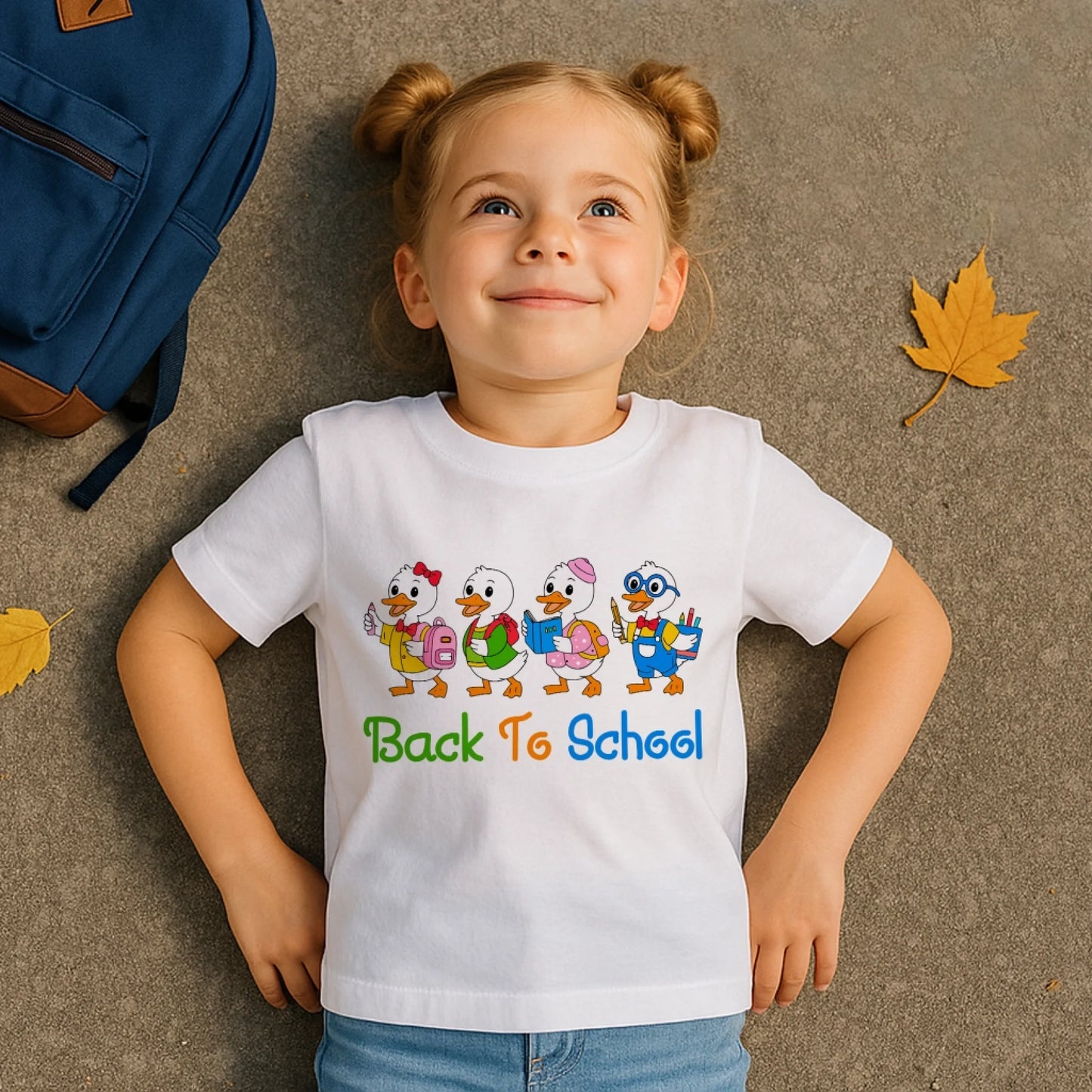 Back to School Baby Duck T-Shirt – Cute Tee for Kids - Custom Choo