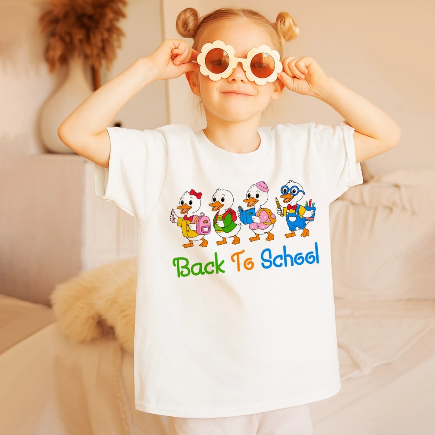 Back to School Baby Duck T-Shirt – Cute Tee for Kids - Custom Choo