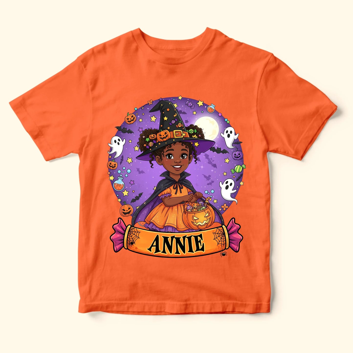 Cutest Little Witch – Personalized Kid’s Name Halloween Shirt - Custom Choo