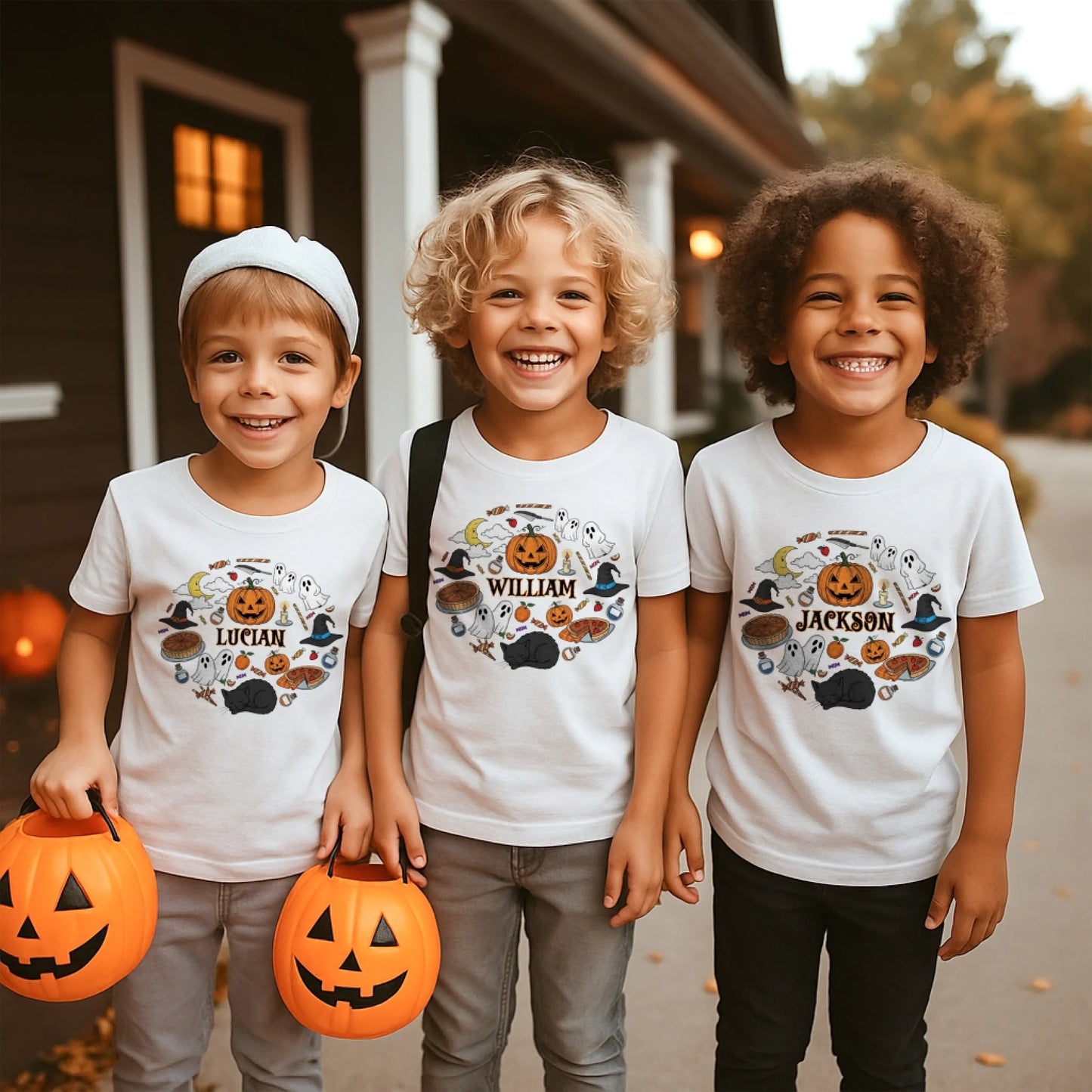 Matching Halloween Shirts – Custom Names for Your Family - Custom Choo