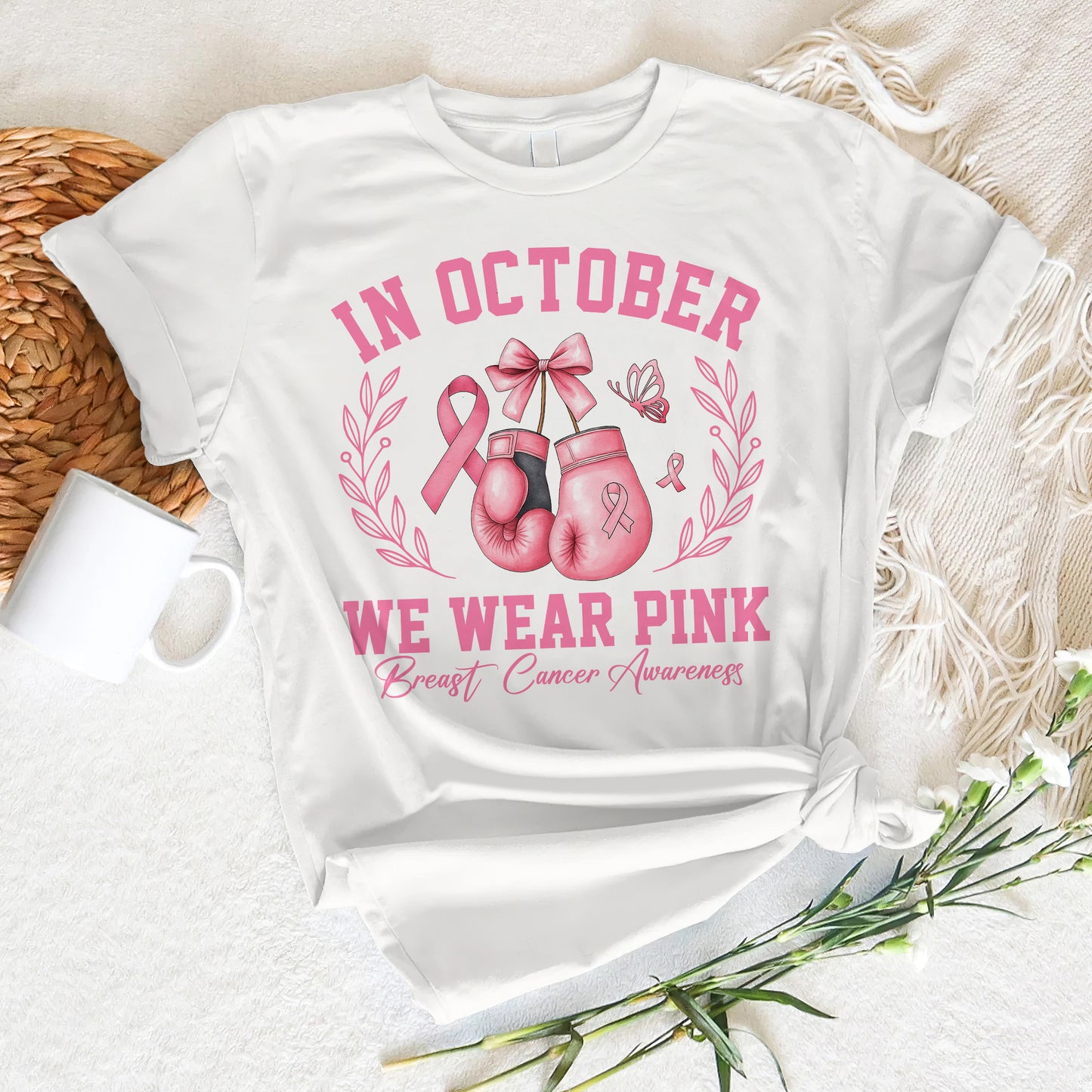 Breast Cancer Areness Shirt - In October We Wear Pink