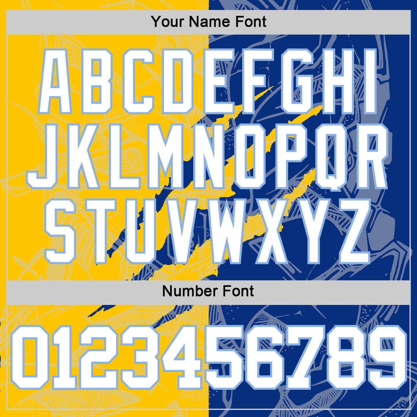 Custom Graffiti Pattern White Royal Yellow-Light Blue Scratch Round Neck Sublimation Basketball Set Jersey