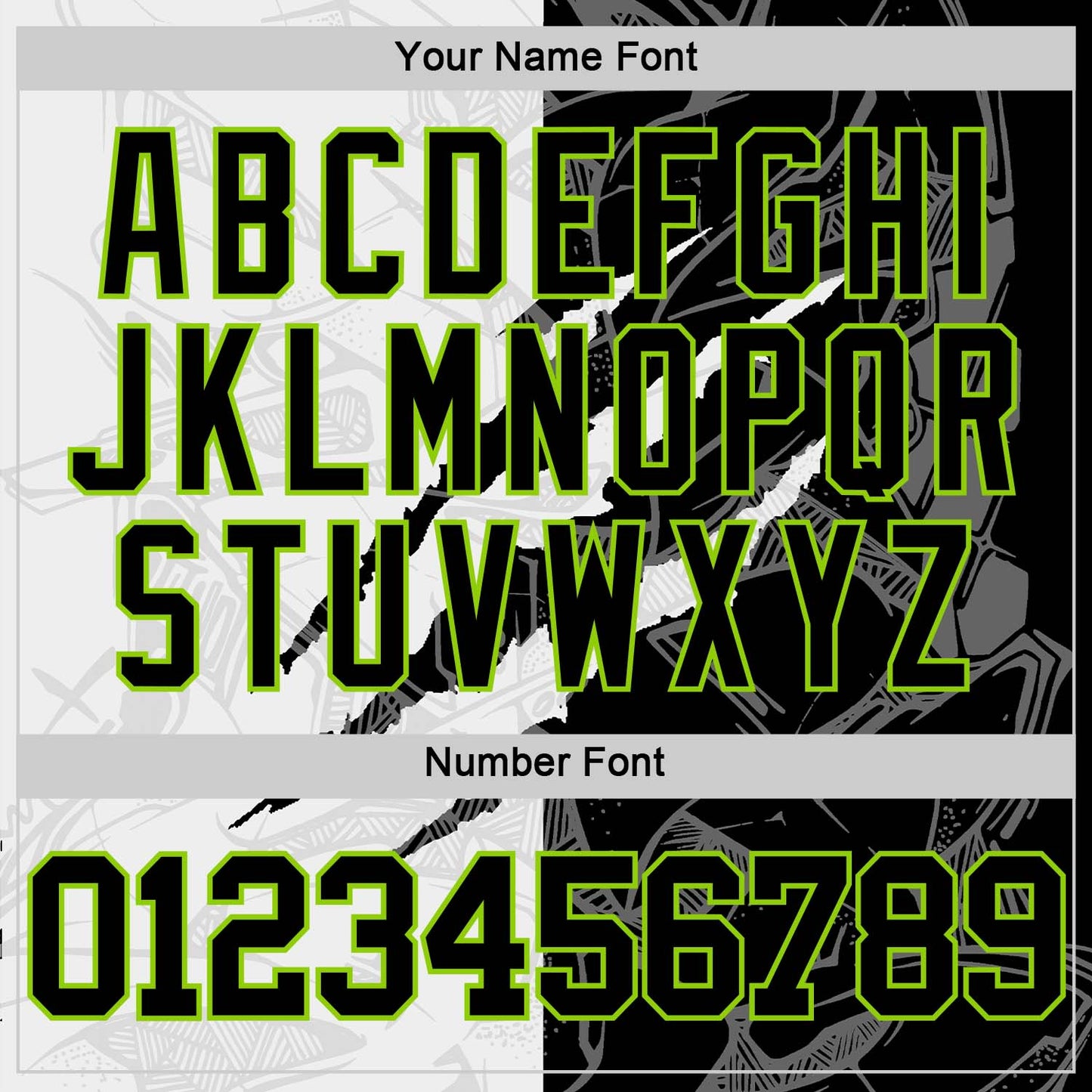 Custom Graffiti Pattern Black White-Neon Green Scratch Round Neck Sublimation Basketball Set Jersey