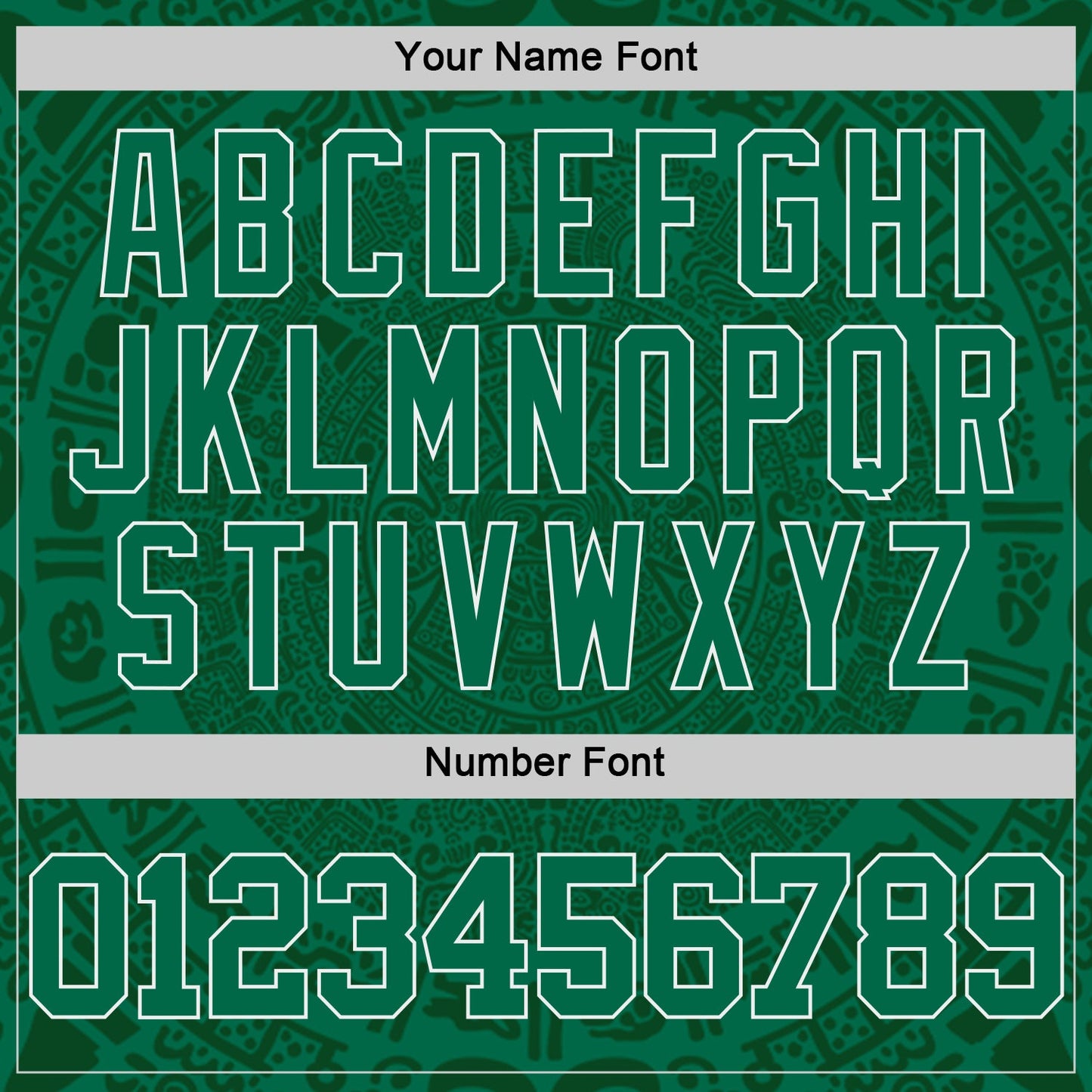 Custom Kelly Green-White Tribal Ethnic Aztec Sun Stone Side Panel Stripe Round Neck Sublimation Basketball Set Jersey