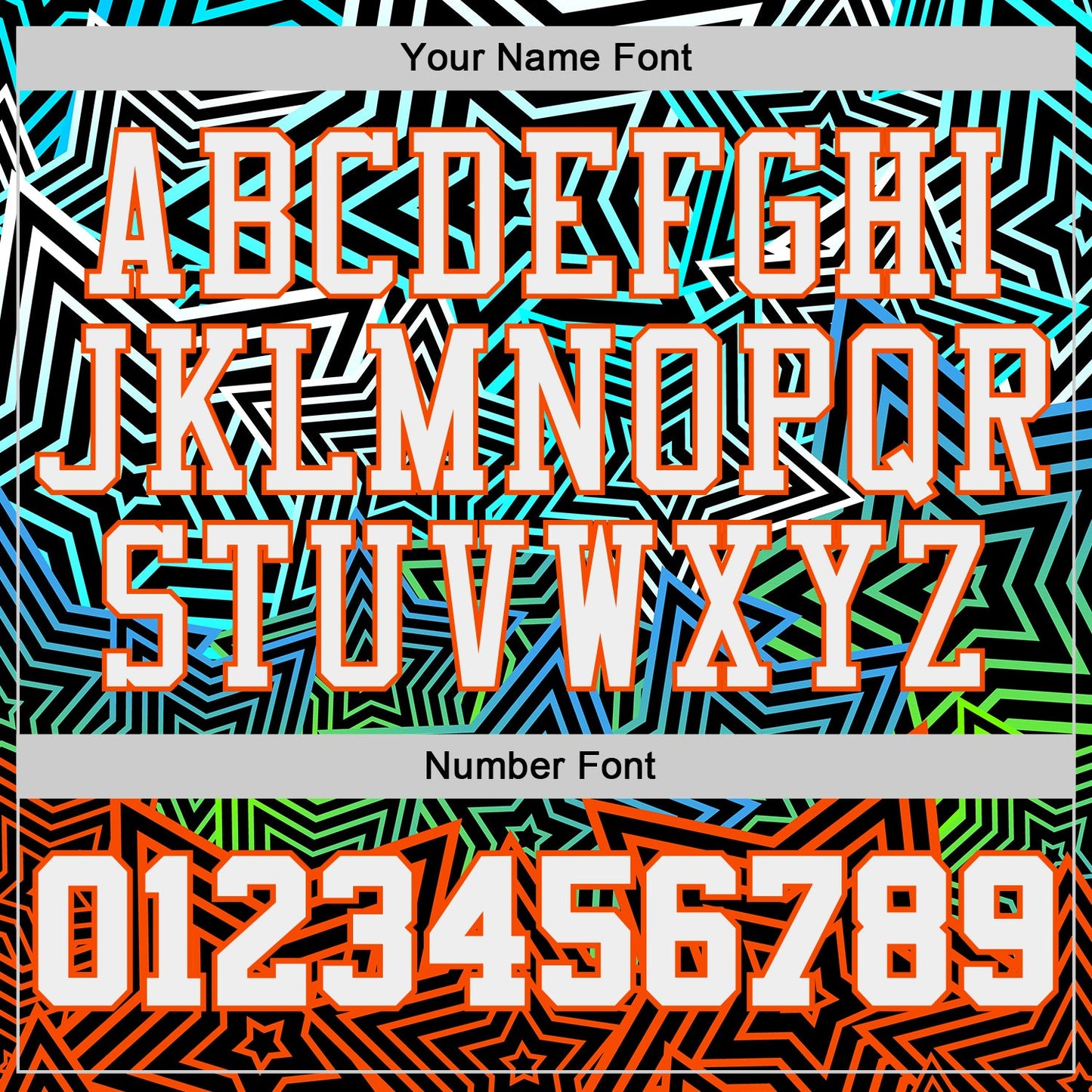 Custom Black White Blue Green-Orange Geometric Starburst Gradient Round Neck Sublimation Basketball Uniform Jersey