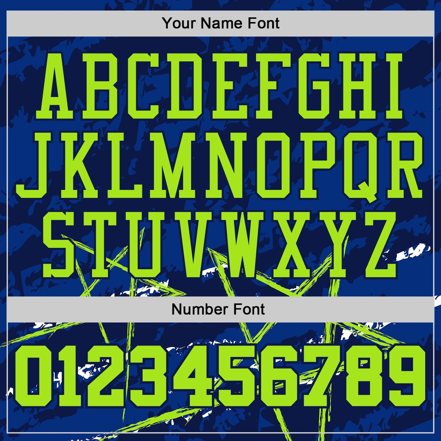 Custom Royal Neon Green-Navy Star Splatter Brush Stroke Round Neck Sublimation Basketball Uniform Jersey