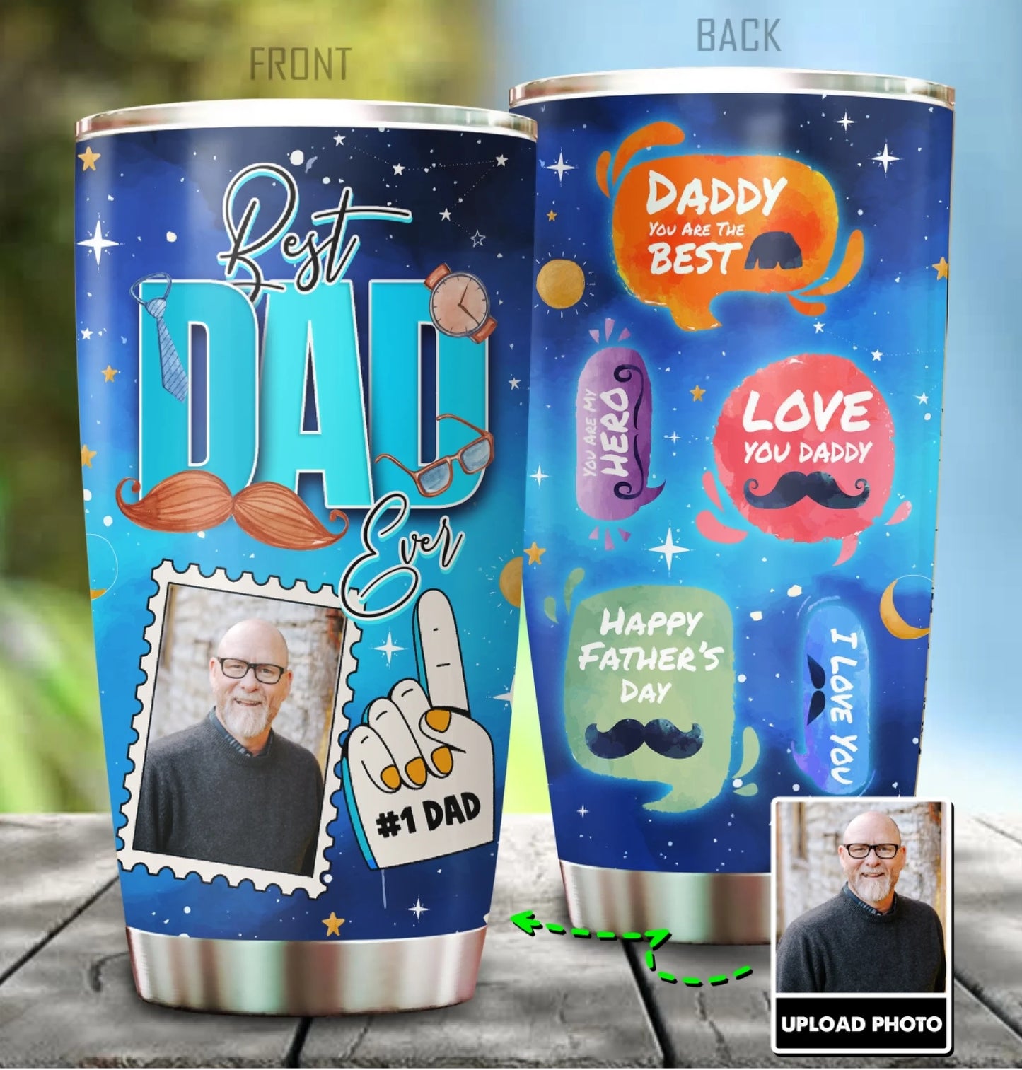 Best Dad Ever, Love You Daddy, Personalized Photo Dad, Happy Father's Day, Custom Choo