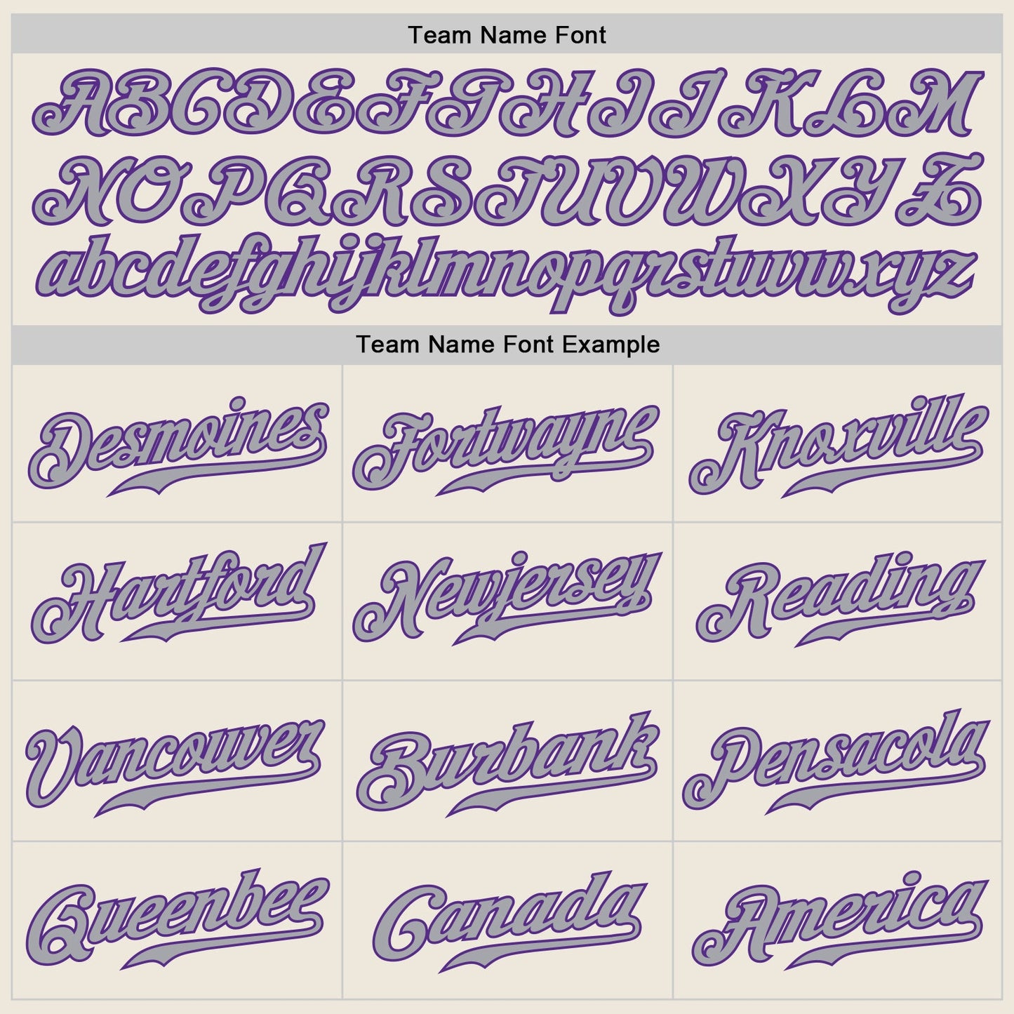Custom Cream Purple-Gray Authentic Baseball Jersey