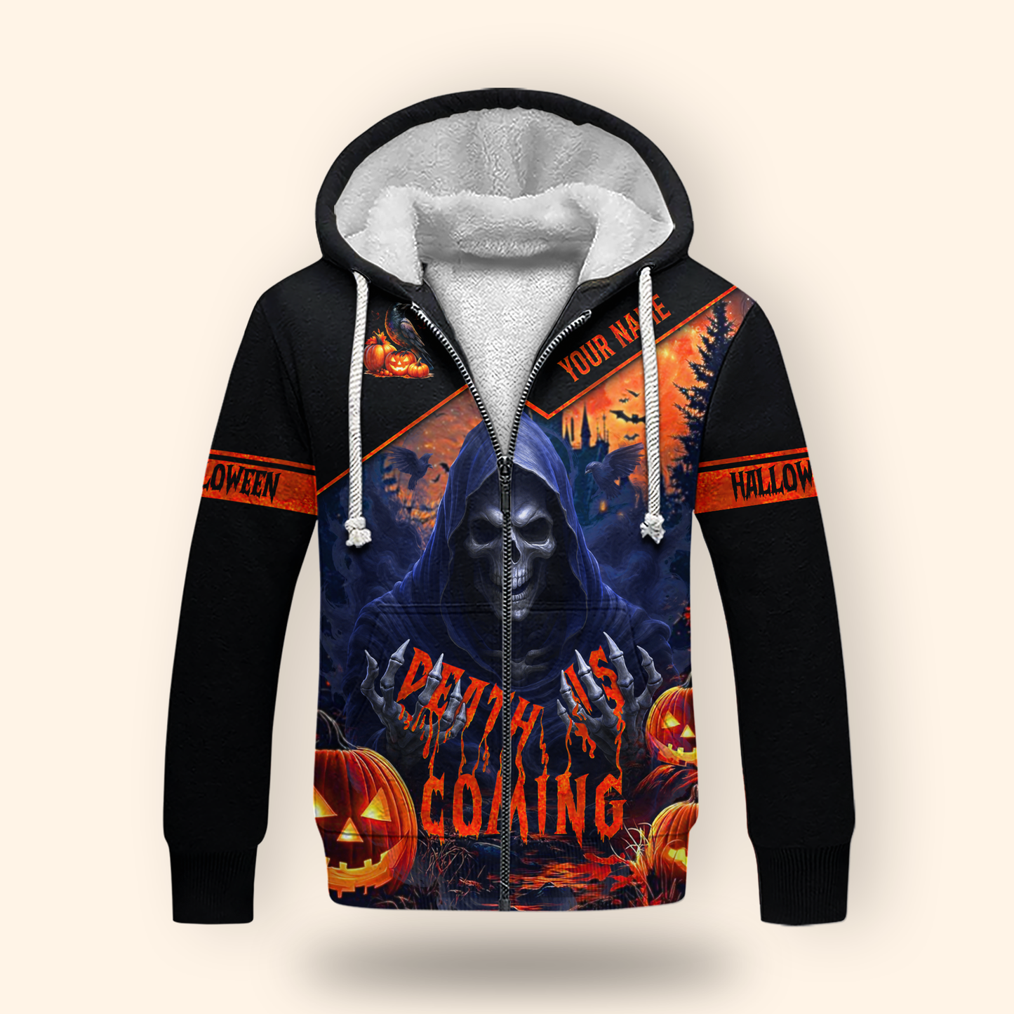The Grim Reaper Custom Name Halloween shirt, Custom Choo