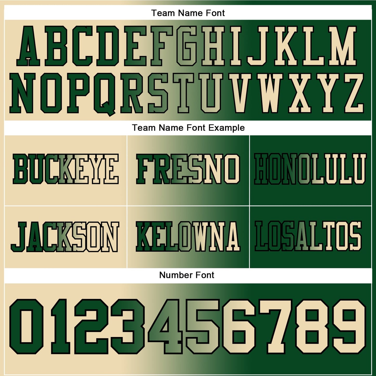 Custom Green Cream-Black Authentic Gradient Fashion Football Jersey