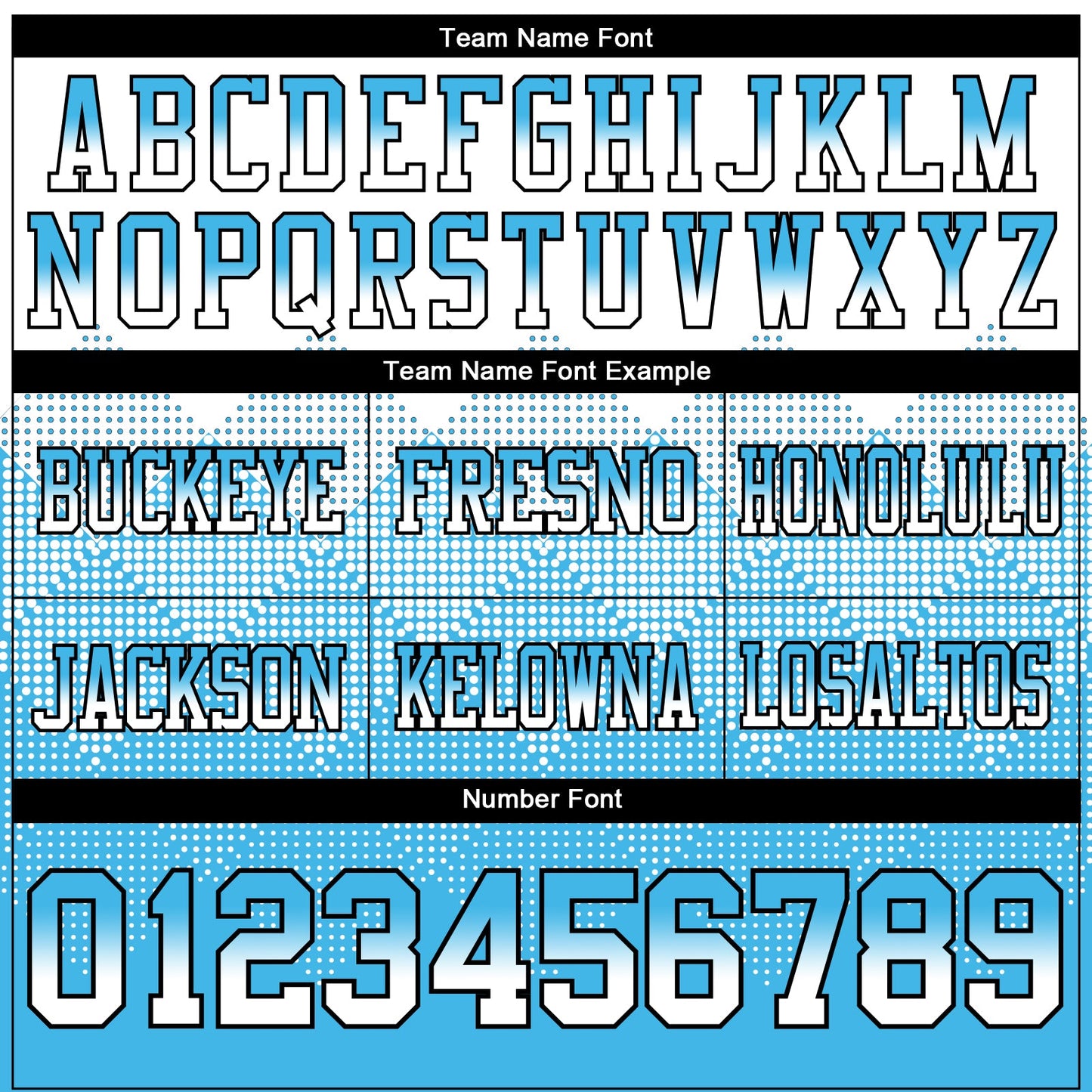 Custom White Sky Blue-Black Authentic Gradient Square Shape 7V7 Flag Football Jersey