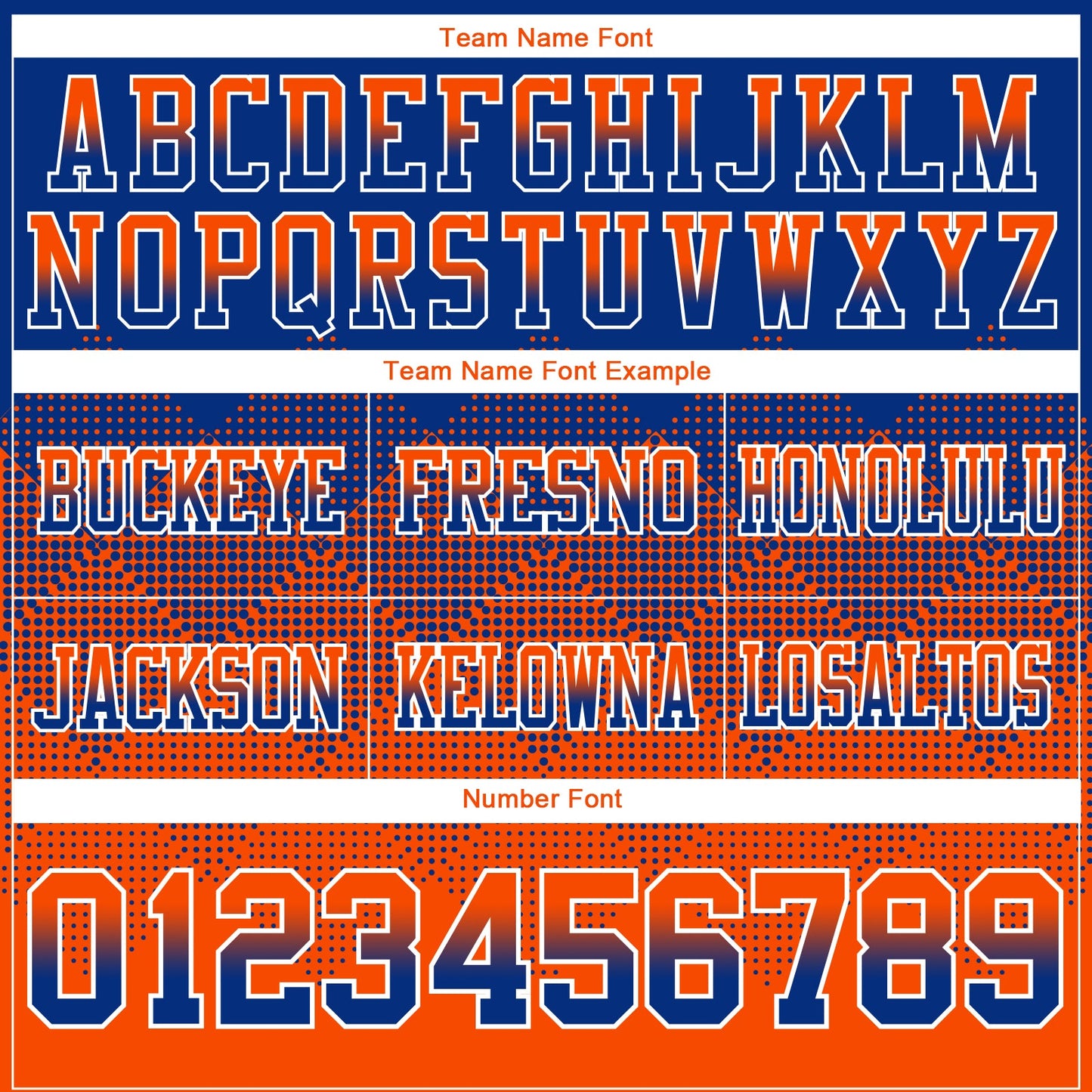 Custom Royal Orange-White Authentic Gradient Square Shape 7V7 Flag Football Jersey