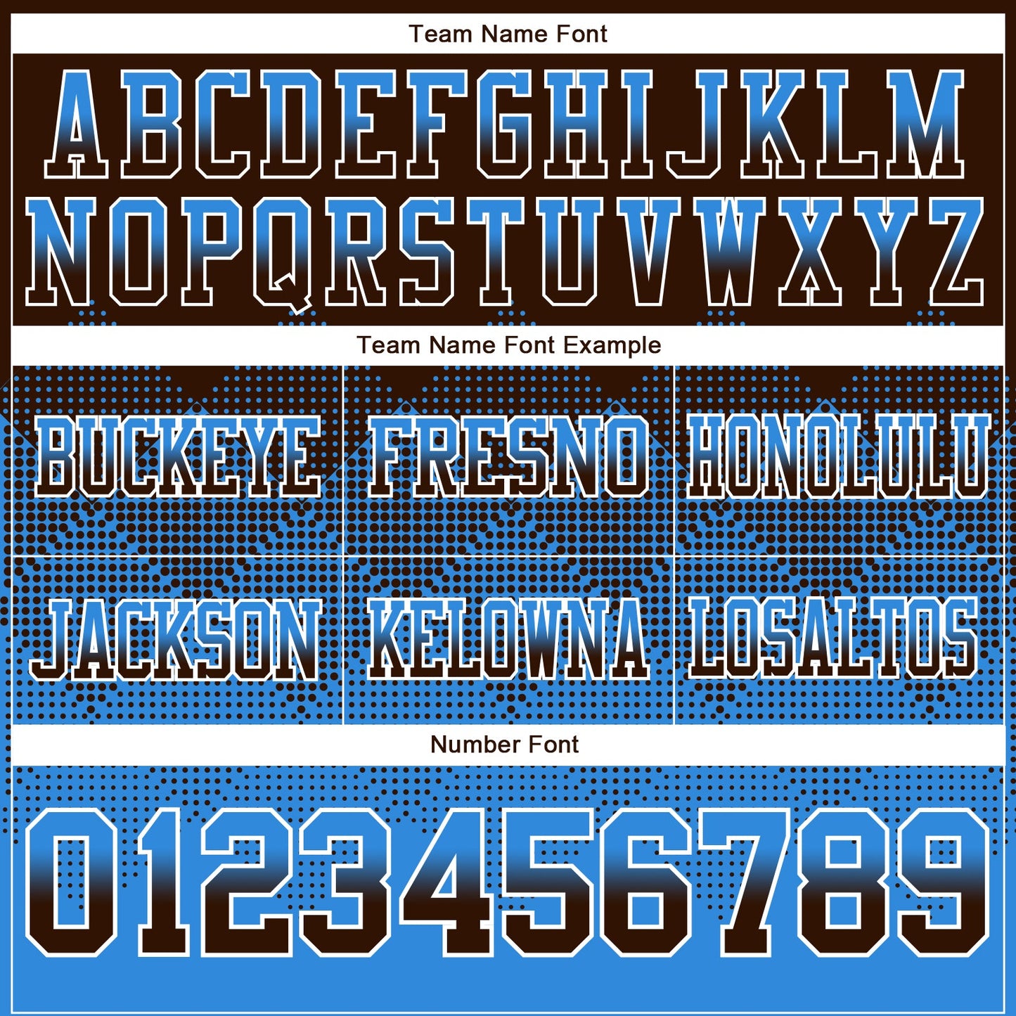 Custom Brown Powder Blue-White Authentic Gradient Square Shape 7V7 Flag Football Jersey
