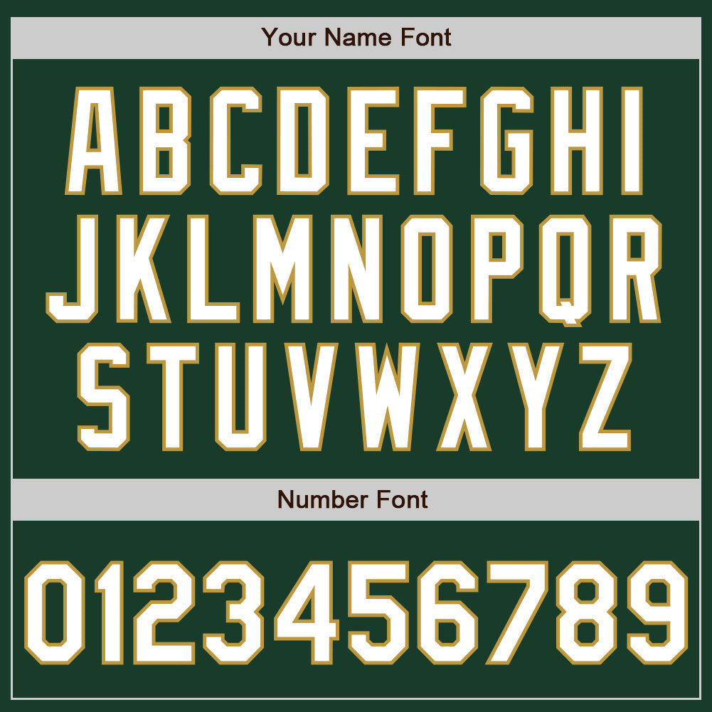 Custom Stitched Green White-Old Gold Baseball Pullover Sweatshirt Hoodie