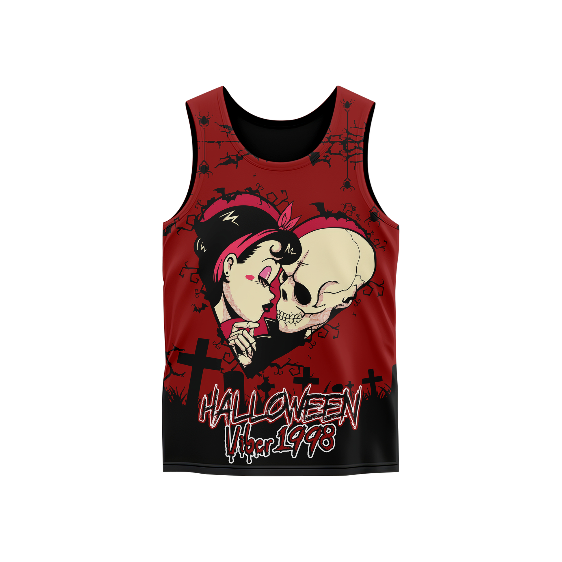 Halloween Couple Hoodie – Gothic Skull & Girl Love – Spooky Vibes Zip Up Hoodie, Custom Choo