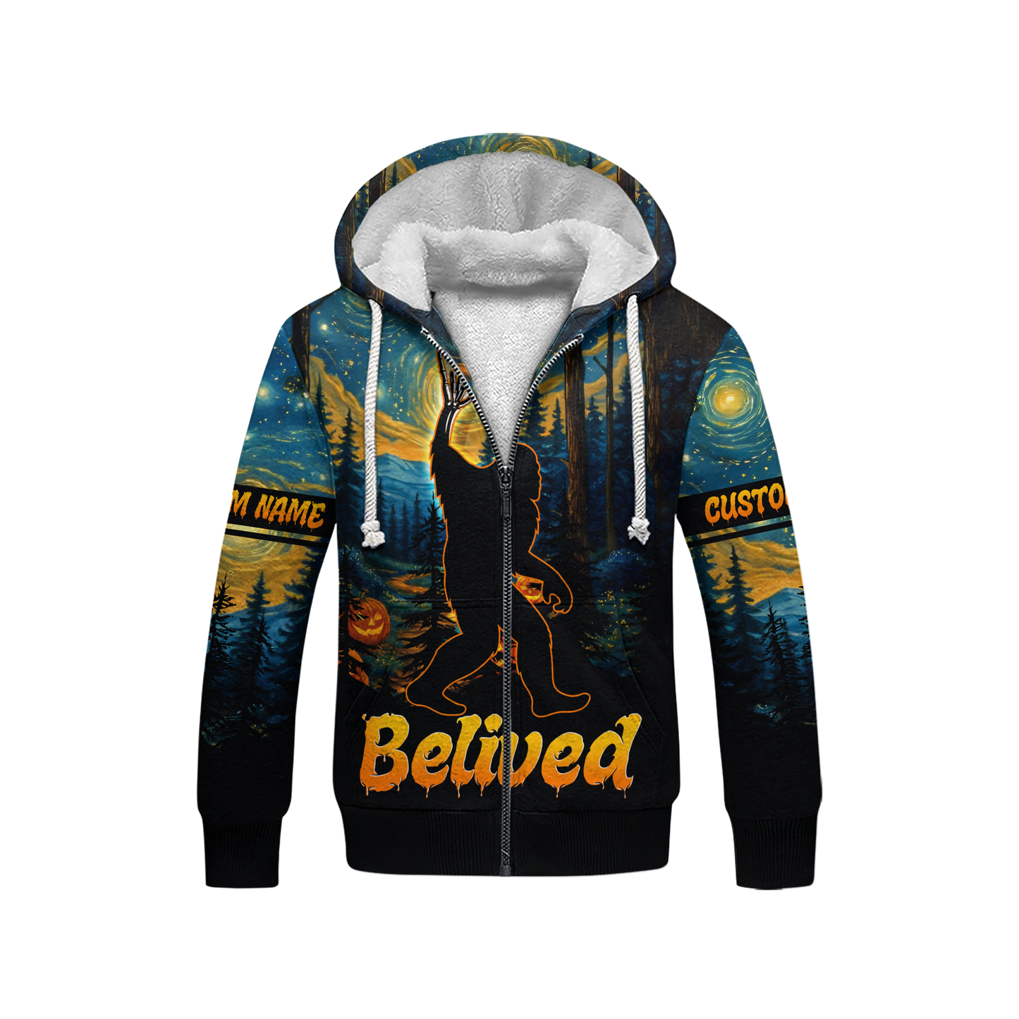 Personalized Bigfoot "Starry Night" Halloween shirt