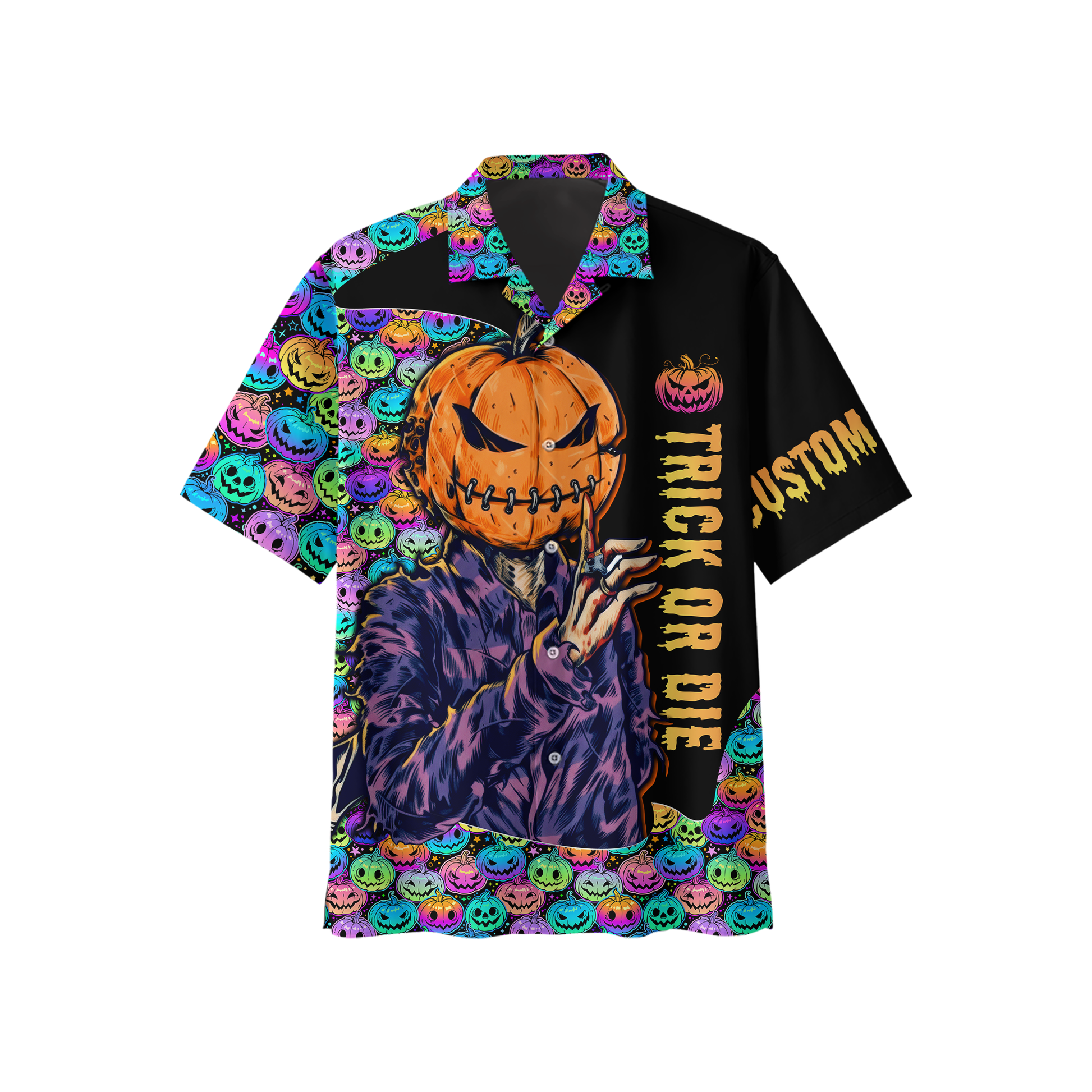 Customizable Neon Pumpkin Patch shirt, Custom Choo