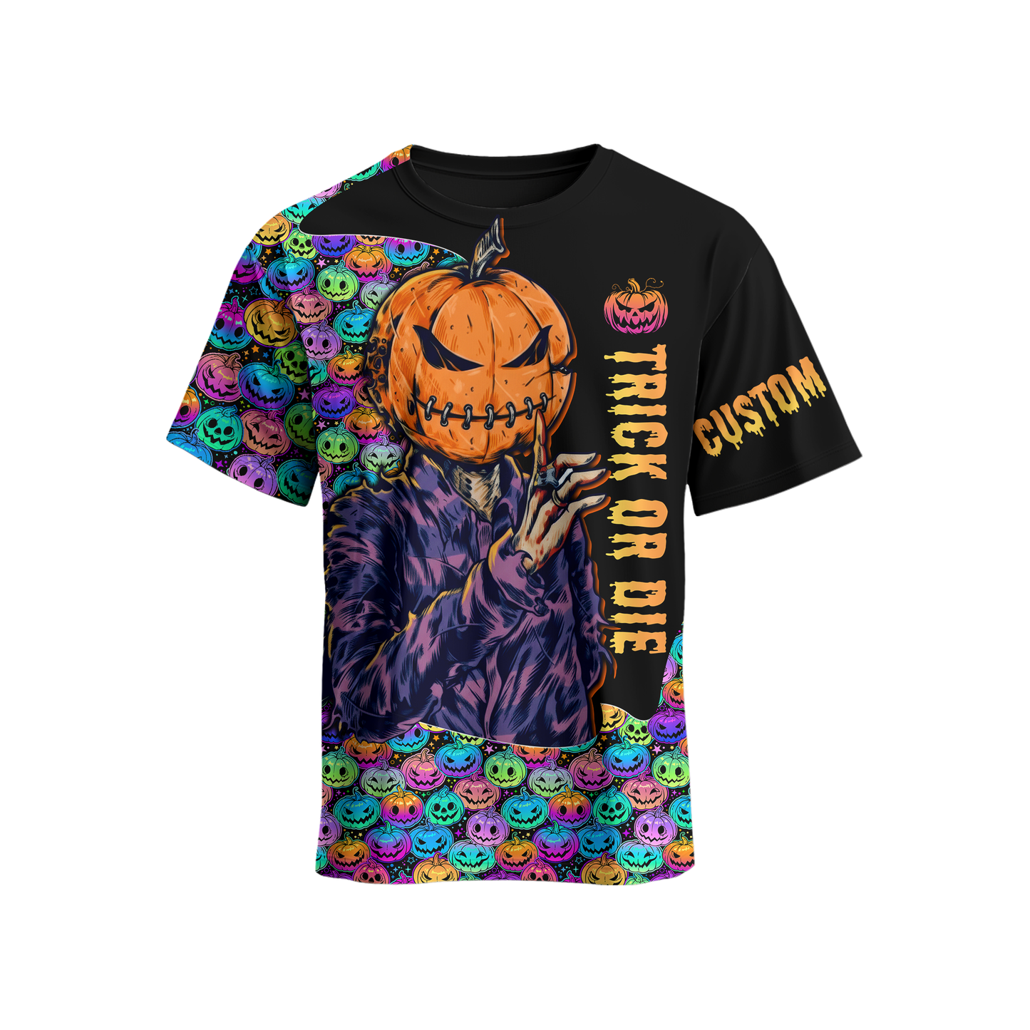 Customizable Neon Pumpkin Patch shirt, Custom Choo
