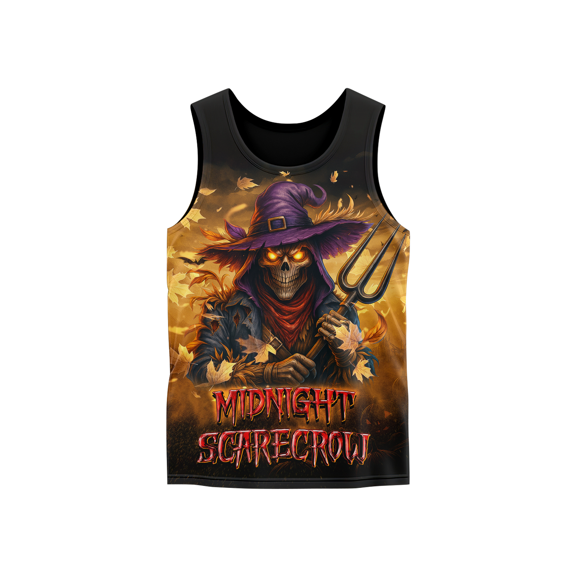 Personalized Midnight Scarecrow Hoodie – Creepy Pumpkin Halloween Outfit, Custom Choo