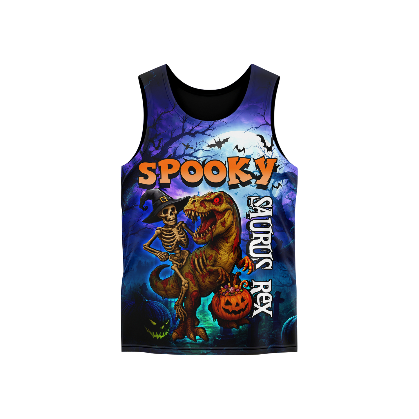 Spooky Saurus Rex Hoodie – Halloween Dinosaur & Skeleton Zip Up, Custom Name Gift, Custom Choo