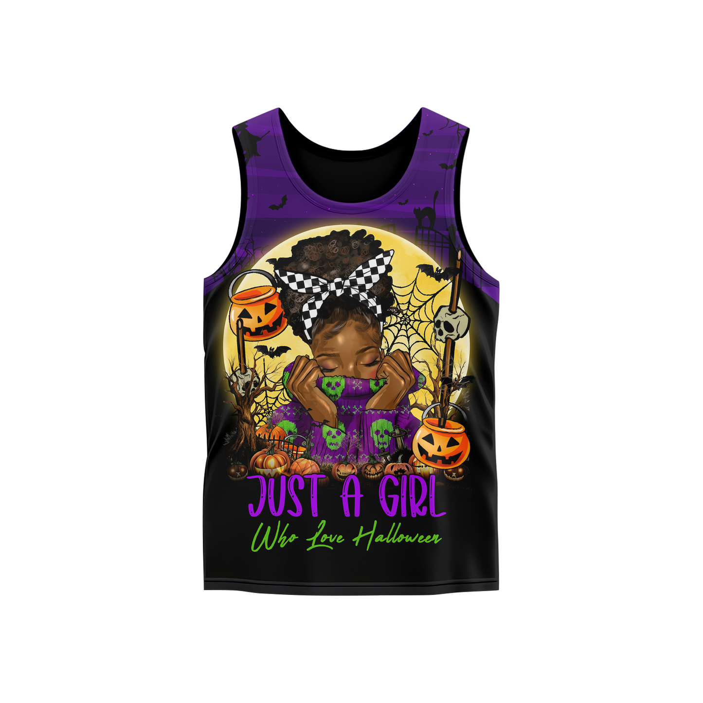 Just A Girl Who Loves Halloween Hoodie – Personalized Name Zip Up Jacket, Custom Choo