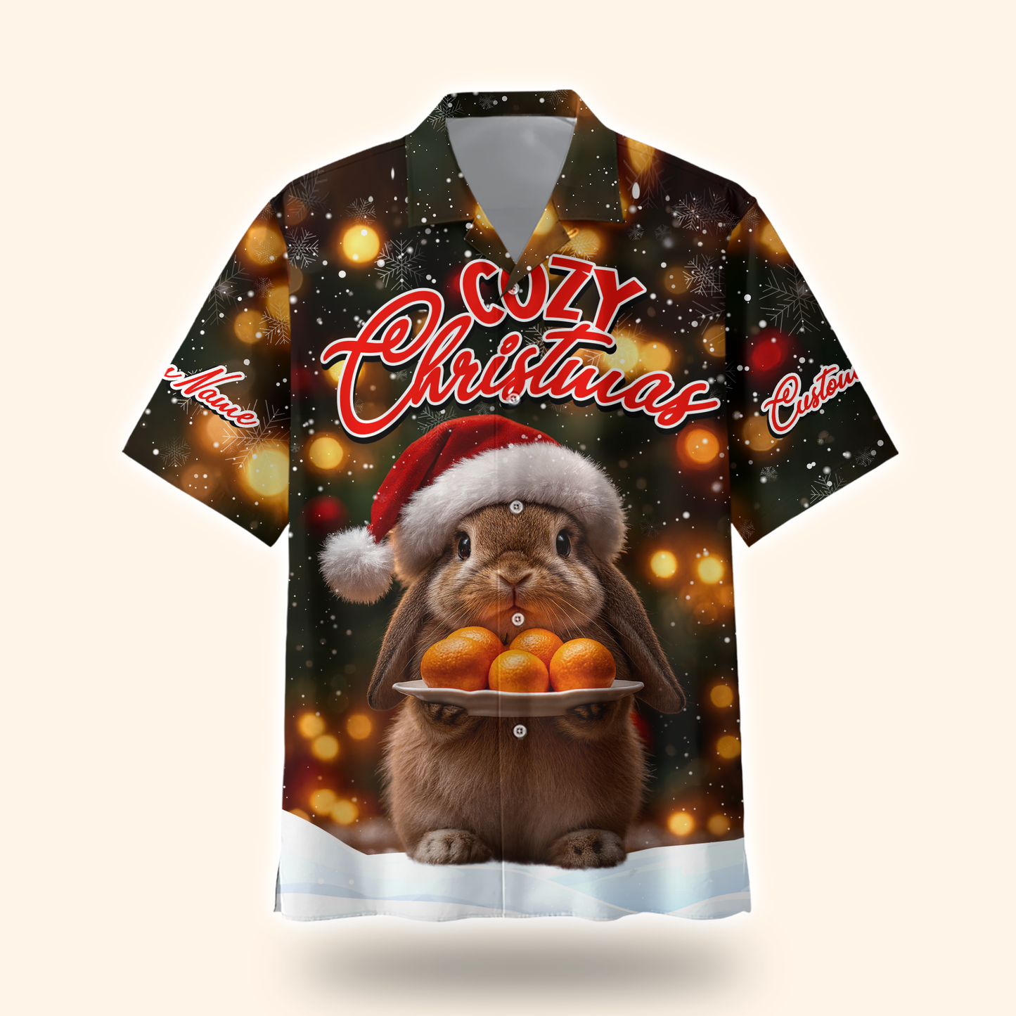 Cozy Christmas Bunny Hoodie – Cute Rabbit Holiday Zip Up