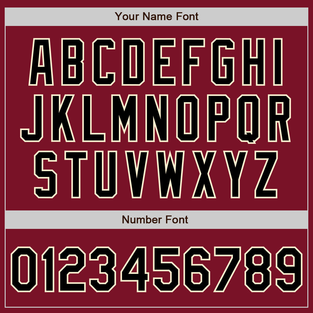 Custom Crimson Black Cream-Maroon Bomber Full-Snap Varsity Letterman Jacket