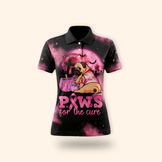 Pug Halloween Breast Cancer Awareness, Custom Choo