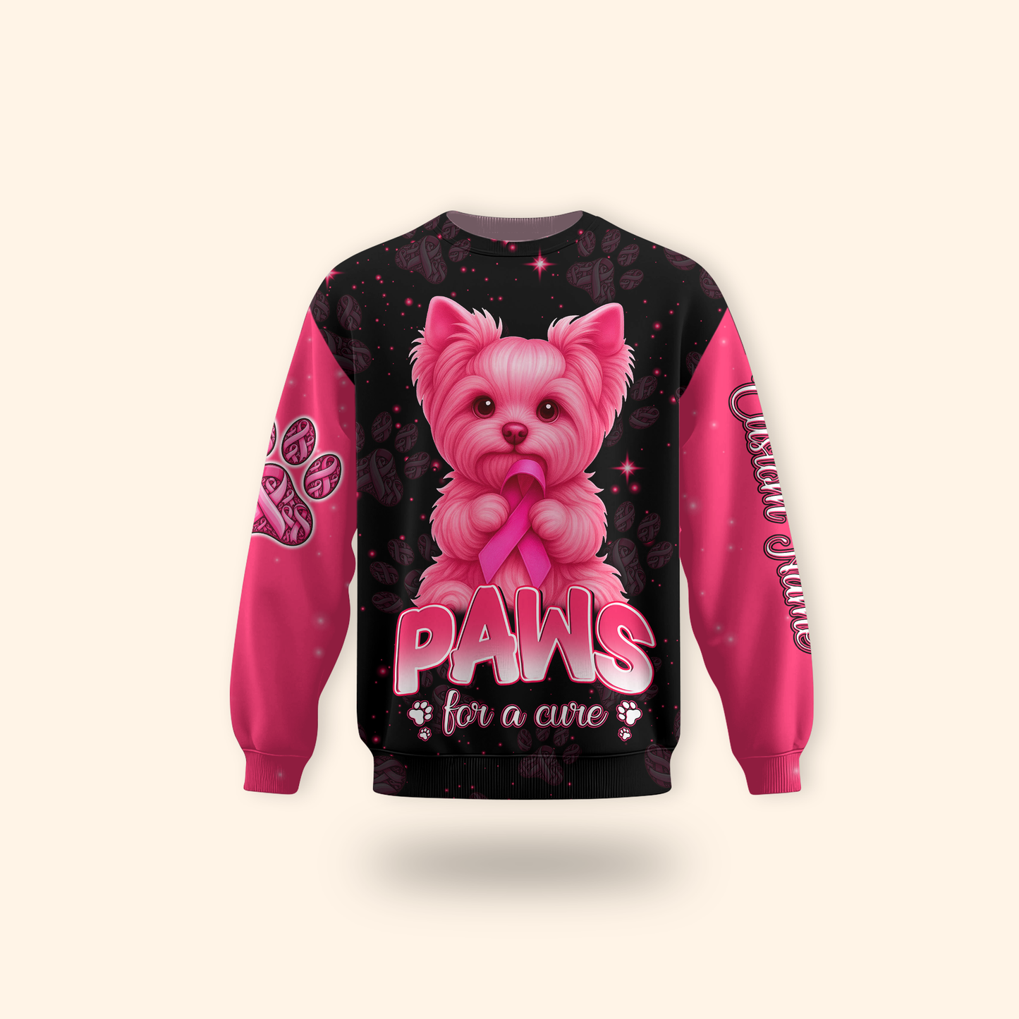 Personalized Paws For A Cure - Breast Cancer Awareness Shirt
